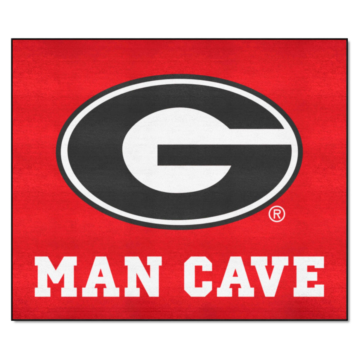 FANMATS 14638 Georgia Bulldogs Man Cave Tailgater Rug - 5ft. x 6ft. Sports Fan Area Rug, Home Decor Rug and Tailgating Mat - G P