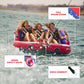 AIRHEAD Super Mable 3-Person Towable Tube - Inflatable Nylon Boat Tube, Stars & Stripes Pattern, 16 Handles, Cushioned Walls