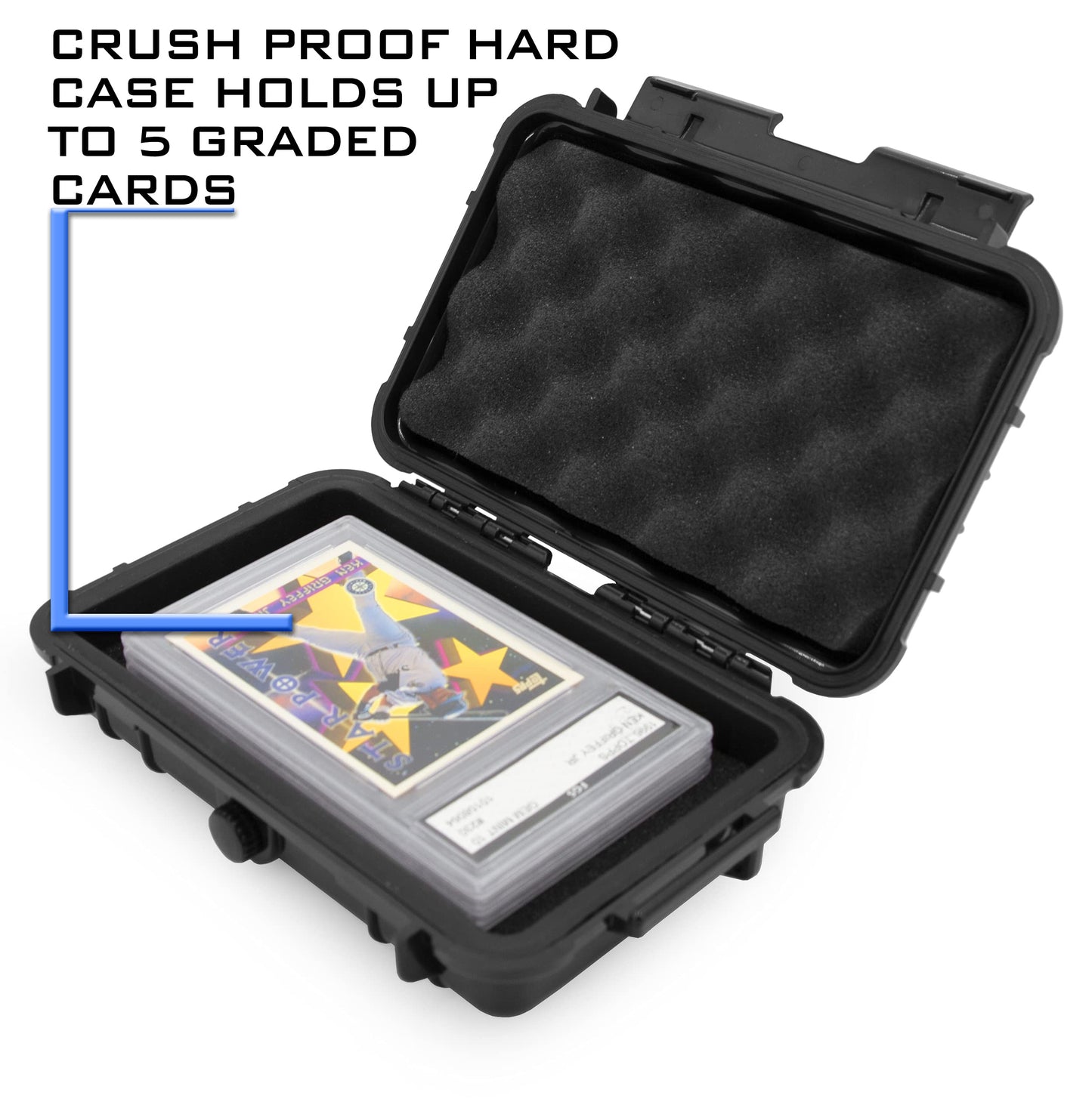 Casematix Graded Card Storage Box Sports Trading Card Case Compatible With Up 3 Bgs 5 Psa Card Graded Sports Card Slabs - Airtight, Waterproof With Moisture And Dust Protection