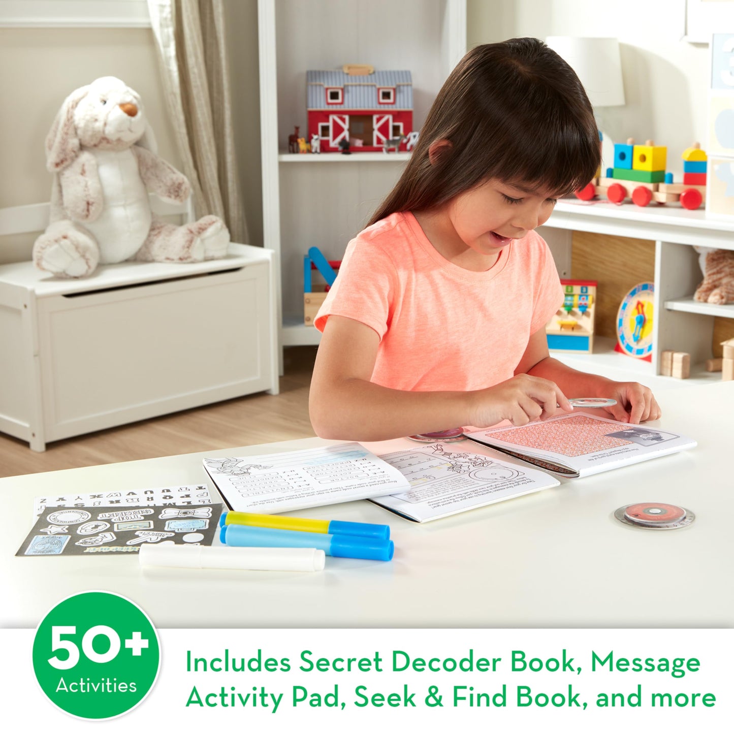 Melissa & Doug Secret Decoder Deluxe Activity Set - 8.5 oz Multi Paper Toy, Model 5238