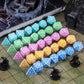 CiaraQ DND Dice with 5 Pouches, 5 Sets of Retro Polyhedral Dice for MTG D&D Board Games, 35 Pieces Role Playing Dice