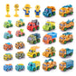Seventhduck Push Pull Car 28Pcs Baby Mini Pull Back Cars Set - Fun Toy Cars With Pull Back Action For Christmas, Halloween, East