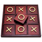 Juvale 9.5-Inch Wooden Tic Tac Toe Game, Decorative Coffee Table Games For Adults And Family Activities