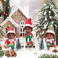 Threan 2 Pcs Christmas Elf Twins Ethnic Hispanic African American Black Elves Doll Xmas Figure Village Elf Accessories Decoration Advent Calendar Stocking Stuffer(Tree Style)