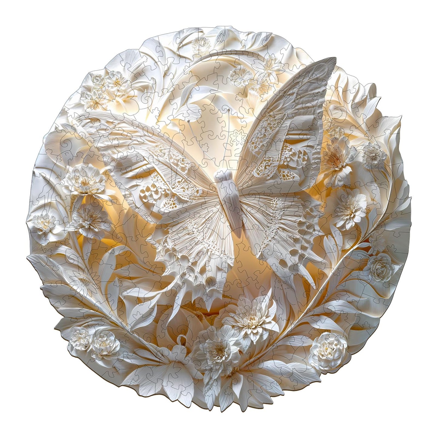 KAAYEE Wooden Puzzles for mature-themeds 200 Pieces Visual 3D Paper Butterfly Wooden Jigsaw Puzzles Animal Wood Puzzle Gifts for Mother 's Day mature-themed Kids Butterfly Puzzle(11.4 * 11.4in)