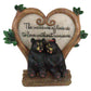 Ebros Black Bear Couple Under Heart Shaped Willow Tree Figurine Love Without Measure 6.75' Tall Forest Animal Love Tale For Anniversary Or Valentine'S Day Decor Statue