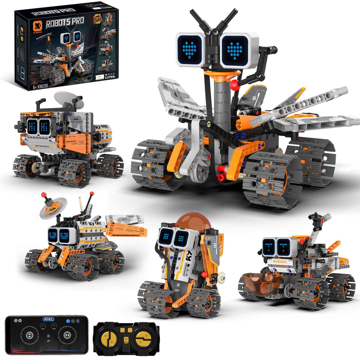 STEM Robotics Kit for Kids 812, APP & Remote Control Robot Building Kits