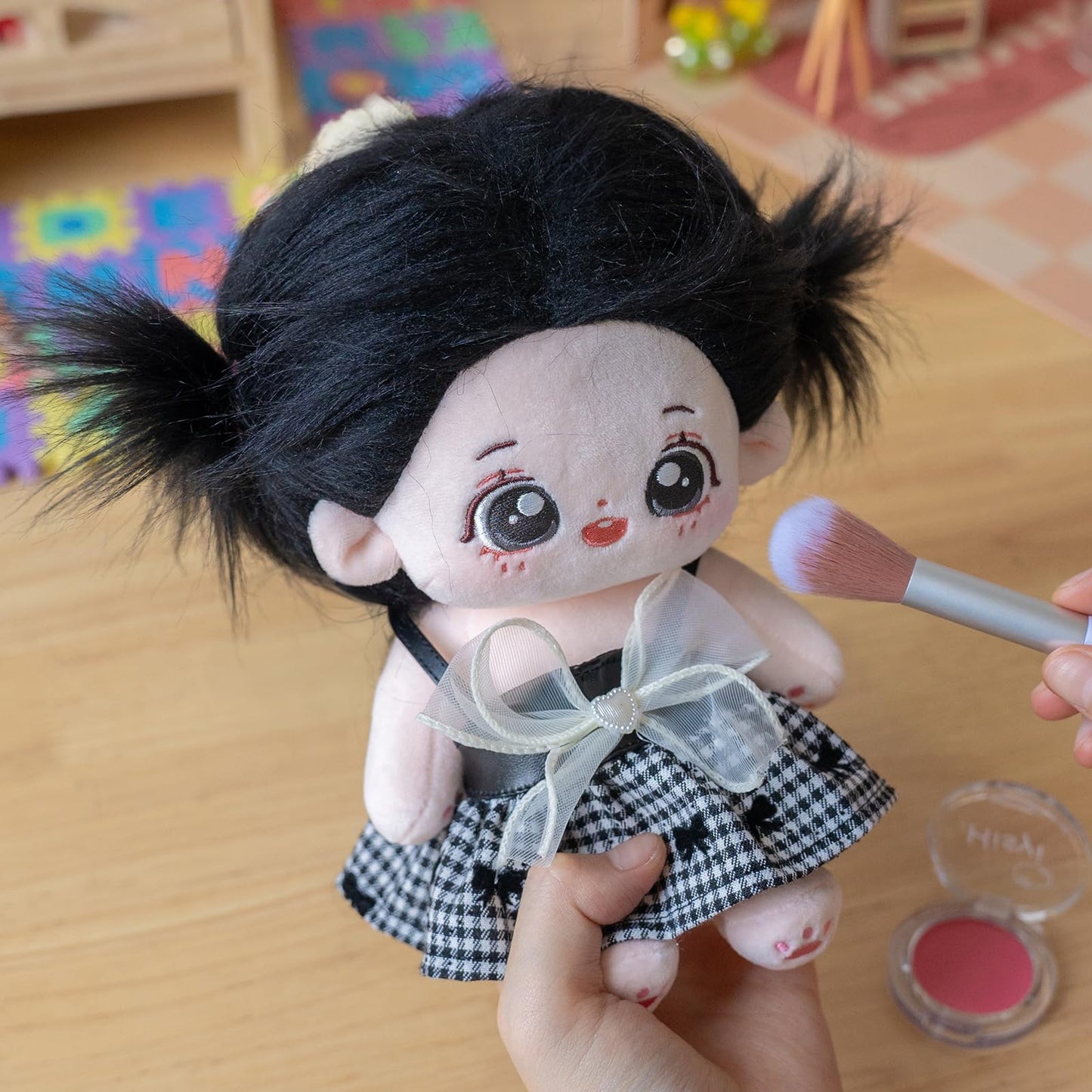 CALEMBOU Plush Doll, 20cm Cotton Doll with Skeleton, Cute Anime Plushies Soft Stuffed Dress Up Doll, Kawaii Plush Toys Rag Dolls