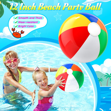 GIFTINBOX Mega Pool Party Beach Favors - 72pcs Toys For Kids Ages 3 4 5 6 7 8 Balls Bulk, Sand Toys, Sunglasses, Bubble Wands, S