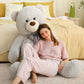 Maogolan Giant Teddy Bear Plush, Life Size Large Teddy Bear Stuffed Animal 5 Feet,Soft And Fluffy Big Teddy Bear Gift For Baby Shower,Christmas,Valentines Day,Gray, Grey
