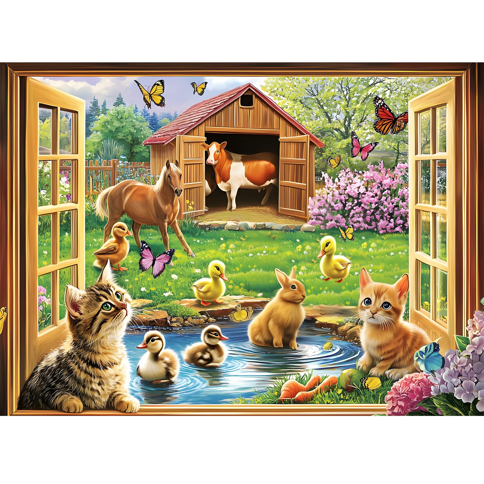 500 Piece Puzzles for mature-themeds Funny Cat Animal Jigsaw Puzzles 500 Pieces mature-themed Puzzles Pet Lover Family Challenging Game Gift for Friends 20.5x15IN