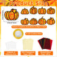 32 Sets Pumpkin Suncatchers Craft Kit DIY Window Stained Glass Effect Fall Pumpkin Paper Crafts Home School Classroom Autumn Tha