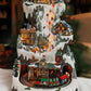 MOMENTS IN TIME Animated Ski Resort Christmas Village, 20.5”H, LED Lights, Music & Moving Train, Hand-Painted Resin, Model NM-X16038AA