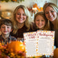 Bltgh Thanksgiving True or False Game Card Fun Fall Party Icebreaker for Family and Friends Autumn Holiday Gathering Activity 5x7 Inch Cards with Answer Card