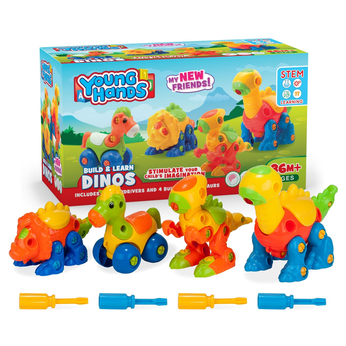 Creative Kids Build & Learn Dinosaur Take Apart Toy Set With Tools Interlocking Stem Educational Building Construction Kit For P