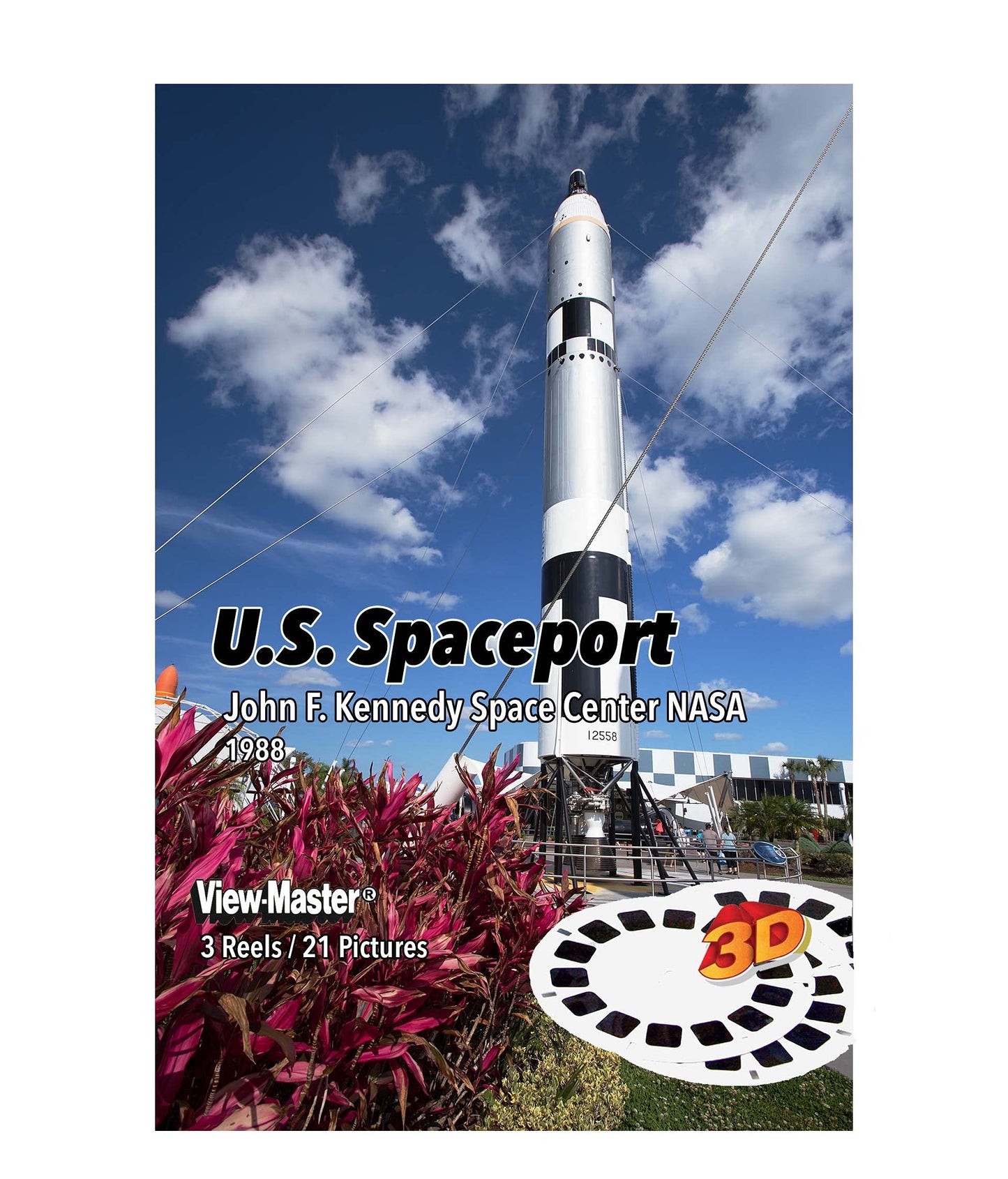 Spaceport Usa - John F. Kennedy Nasa Space Center, Florida - Compatible To Viewmaster 3Reel Set - 21 3D Images