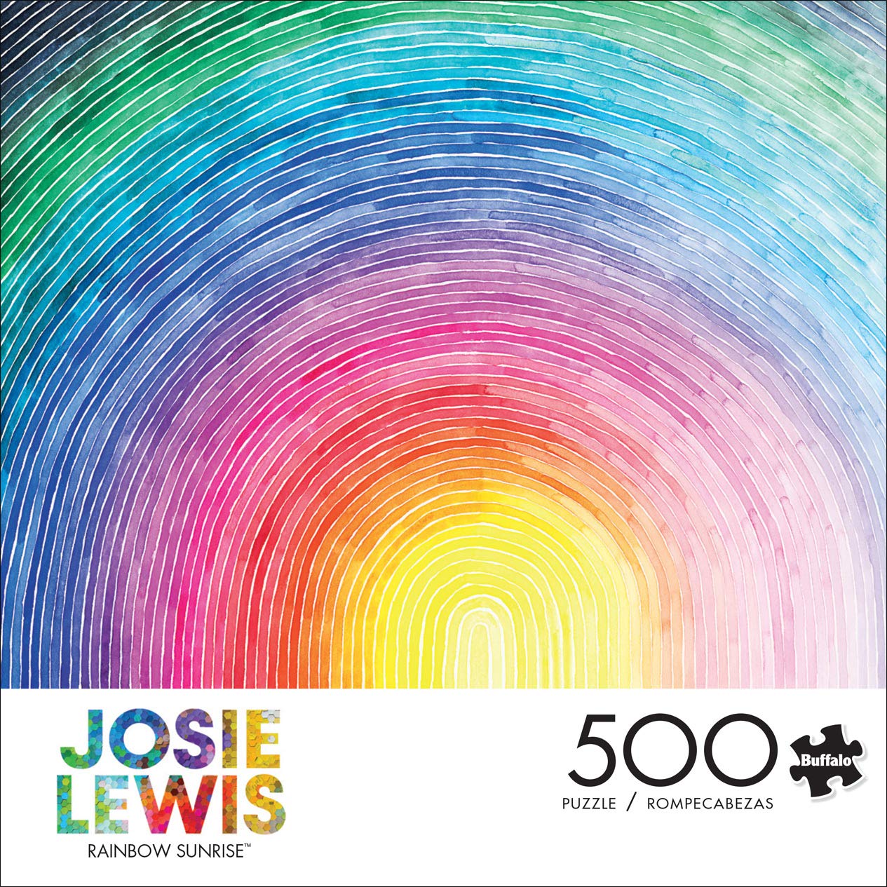 Buffalo Games 500 Piece Jigsaw Puzzle - Josie Lewis Rainbow Sunrise - Paper Material