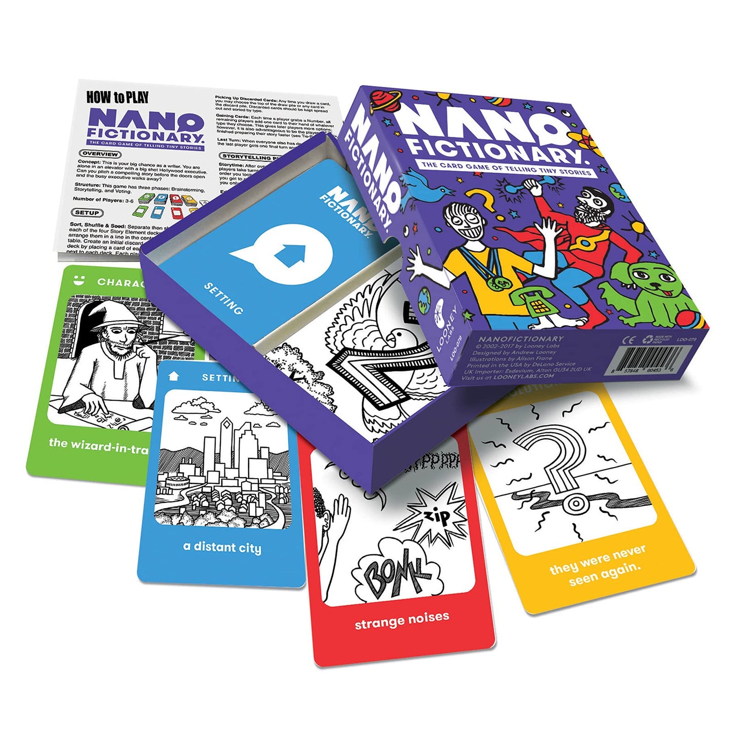 Looney Labs Nanofictionary Card Game - Creative Storytelling for All Ages