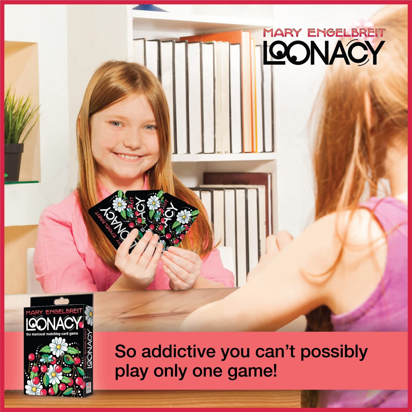Looney Labs Mary Engelbreit Loonacy Card Game - Charming Whimsical Art, Multicolor, Model LON00088, Cardstock