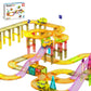 Picassotiles 60Pc Race Car Track Magnetic Tiles Travel Toy Sensory Magnet Tile Toys For Toddlers Stem Educational Learning Presc