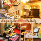 Ourmiao Miniature House Kit Julia Bakery, Diy Dollhouse Kit For Adults With Furniture & Led, Tiny House Kit Wooden Craft Gift Fo