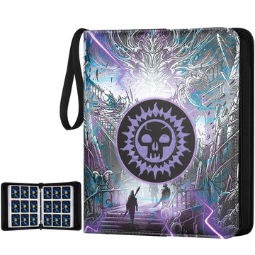 Card Binder for MTG Cards  enhanced 9 Pocket Card Binder for Trading Cards  720 Double Sided Pocket Collector Card Album for Standard Cards Card Collection Folder for YGO/PTCG/Game Cards (Purple Print)