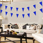 Weitbf 50Ft 30Pcs Blue Pennant Banners Flags String Triangle Diy Bunting Flags,Party Decorations For Grand Opening,Kids Birthday