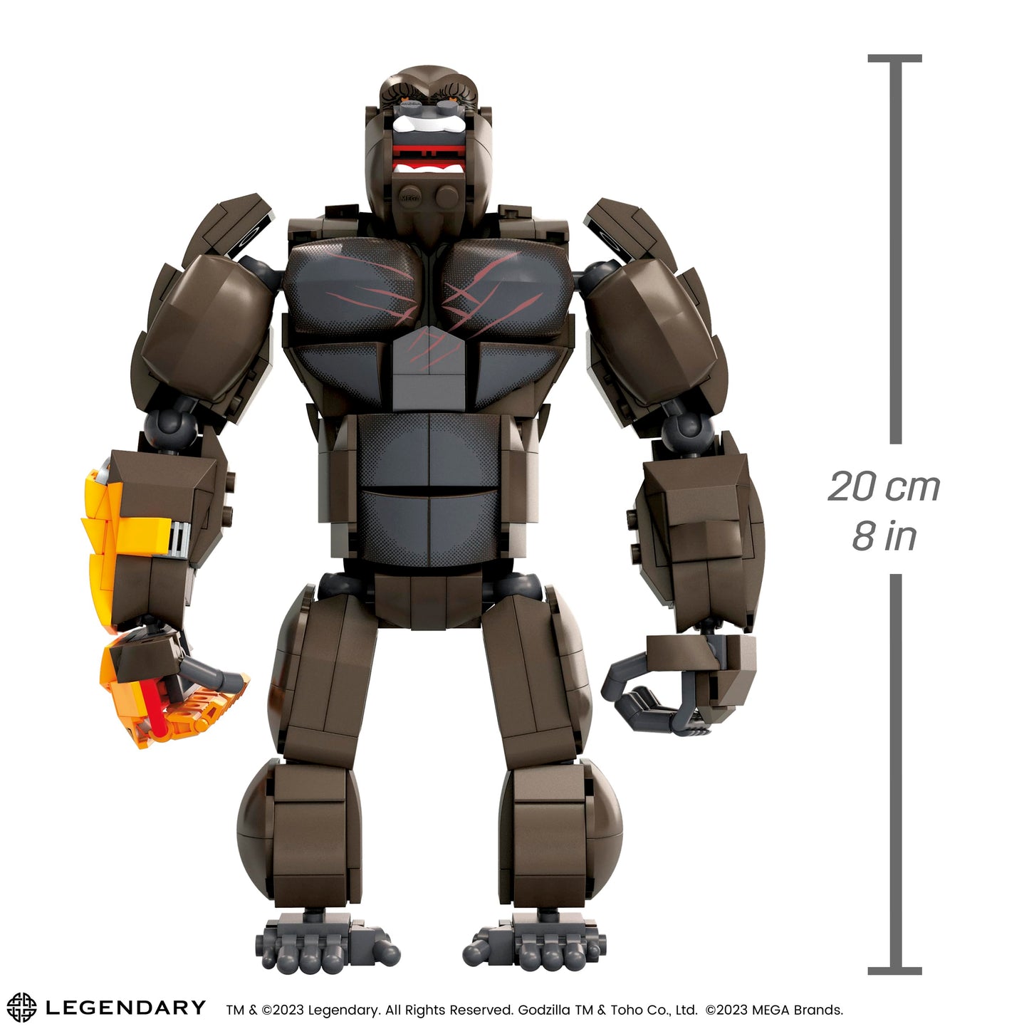 Mega Godzilla x Kong The New Empire Building Set Action Figure Kong with 541 Pieces and Accessories  12 Inches Long  for mature-themed Collectors