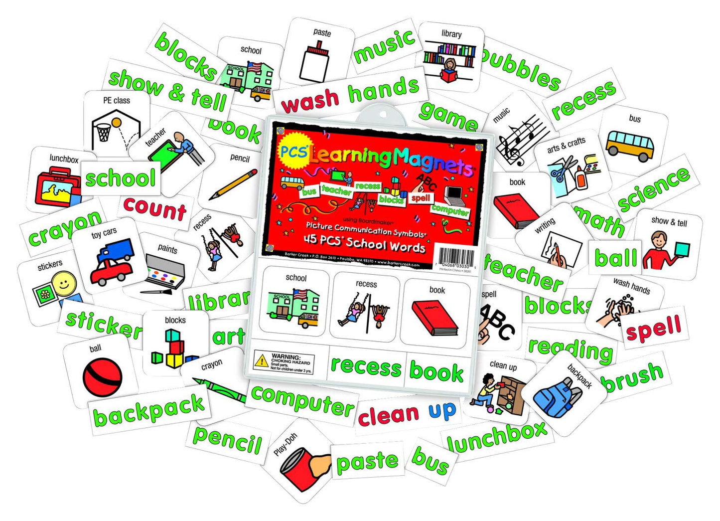 Barker Creek Learning Magnets School Words