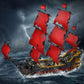 Mould King 13109 Queen Anna'S Revenge Pirate Ship Model Building Blocks Kit, Moc Pirate Ship Building Sets, 3139 Pieces Large Red Set For Kids And Teens