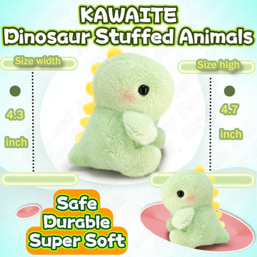 Fat Dinosaur Stuffed Animals, Dino Kawaii Plush Toy For Girls And Boys, Soft Dinosaur Plush Toys Keychain, Small Dinosaur Plushi