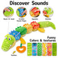 The Cuddle Croc, Musical Stuffed Infant Activity Toy with Teether, Rattle & Crinkles
