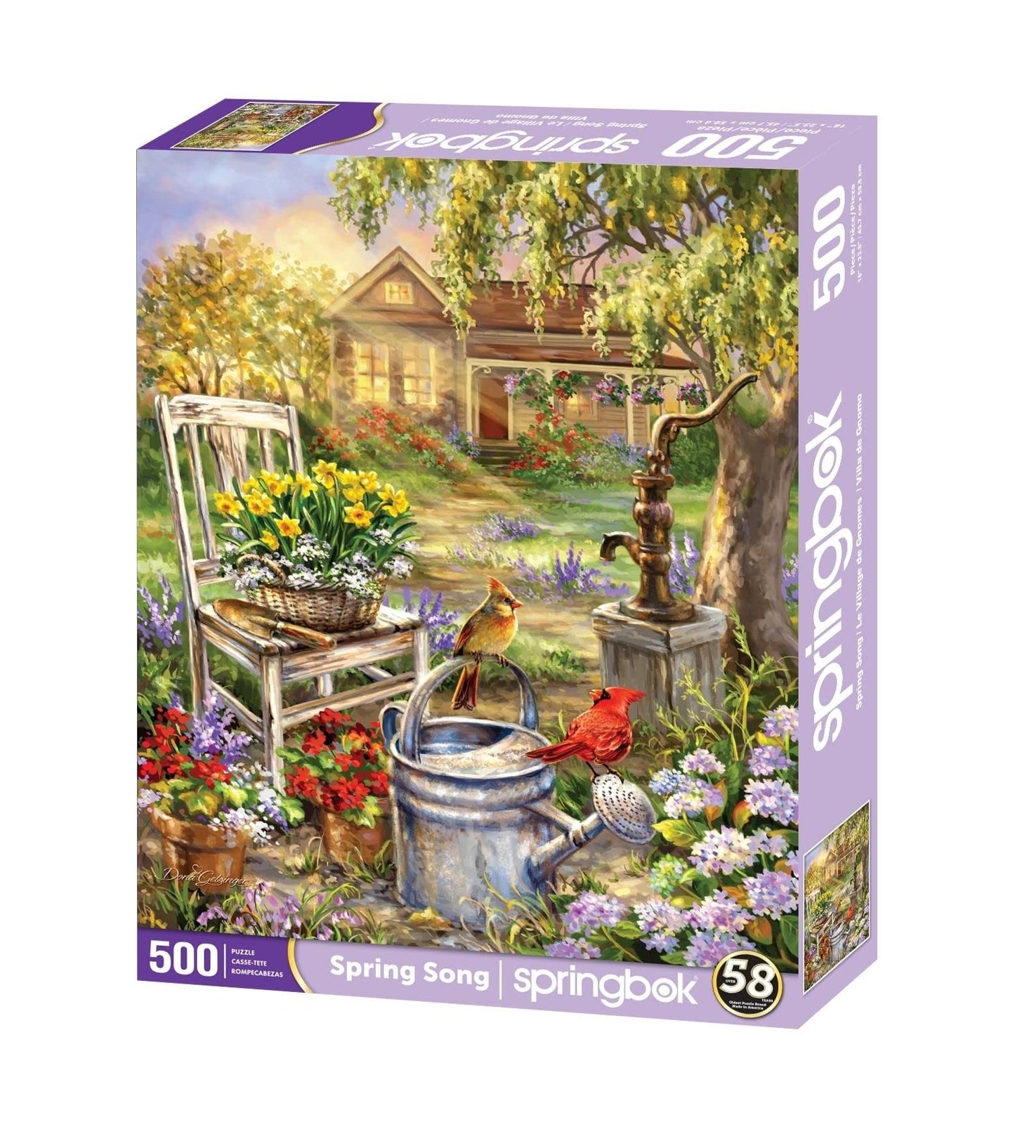 Springbok'S 500 Piece Jigsaw Puzzle Spring Song - Made In Usa
