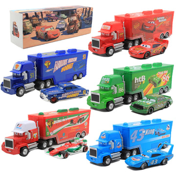 Svorufy Car 3 Toys, Truck And Car Set, Car Movie, Metal And Plastic Material, Children'S Christmas And Birthday Gifts (5-Piece S