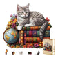Wooden Puzzles for mature-themeds - Dr. Cat Puzzle for mature-themeds  Unique Shape Wooden Jigsaw Puzzle  Wood Puzzles mature-themed  Good Gift Idea for Cat Lovers  Home Decor (L-13.4 * 11.8in- 245 Pieces)