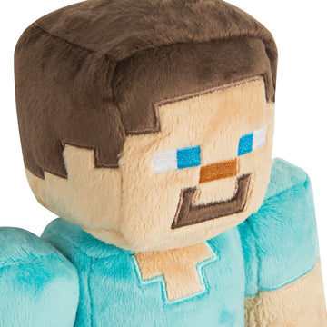 Jinx Minecraft Steve Plush Stuffed Toy, Multi-Colored, 12' Tall