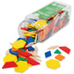 Edxeducation Plastic Pattern Blocks - Set Of 250 - Early Geometry Skills - Math Manipulative For Shape Recognition, Symmetry, Pa