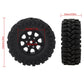 MEUS RACING 1.2 Beadlock Wheels Tires Set Brass Rim for TRX4M SCX24 FCX24 AX24 1/24 1/18 RC Crawler Car, Negative 4mm 42g (Black