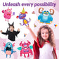 Dcuminkel Make-A-Face Stickers - 50 Sheets Kids Sticker Craft, Monster Theme Party Favor Stickers For Kids, Keep Kids Busy Activ