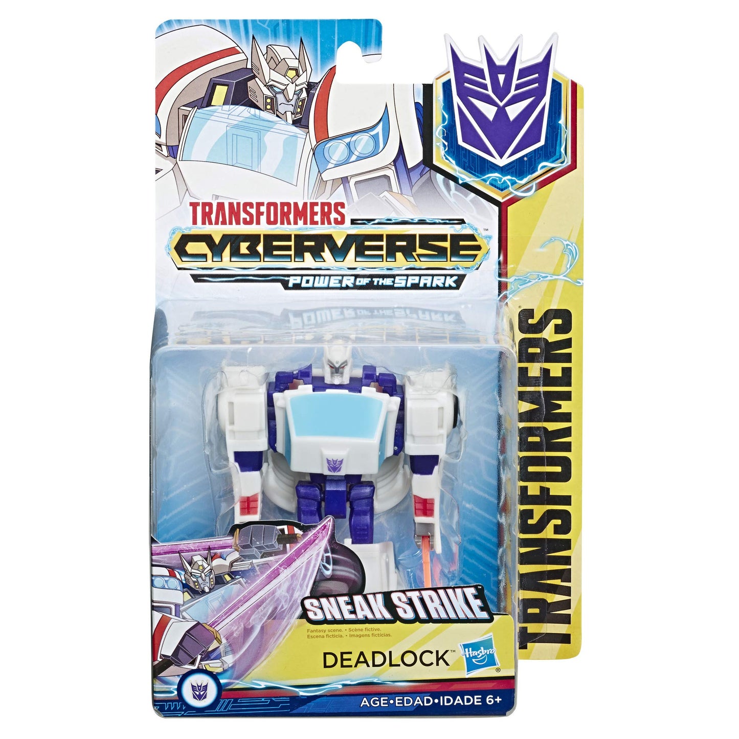 Transformers Toys Cyberverse Action Attackers Warrior Class Deadlock Action Figure – Repeatable Sneak Strike Action Attack – For Kids Ages 6 & Up, 5.4'