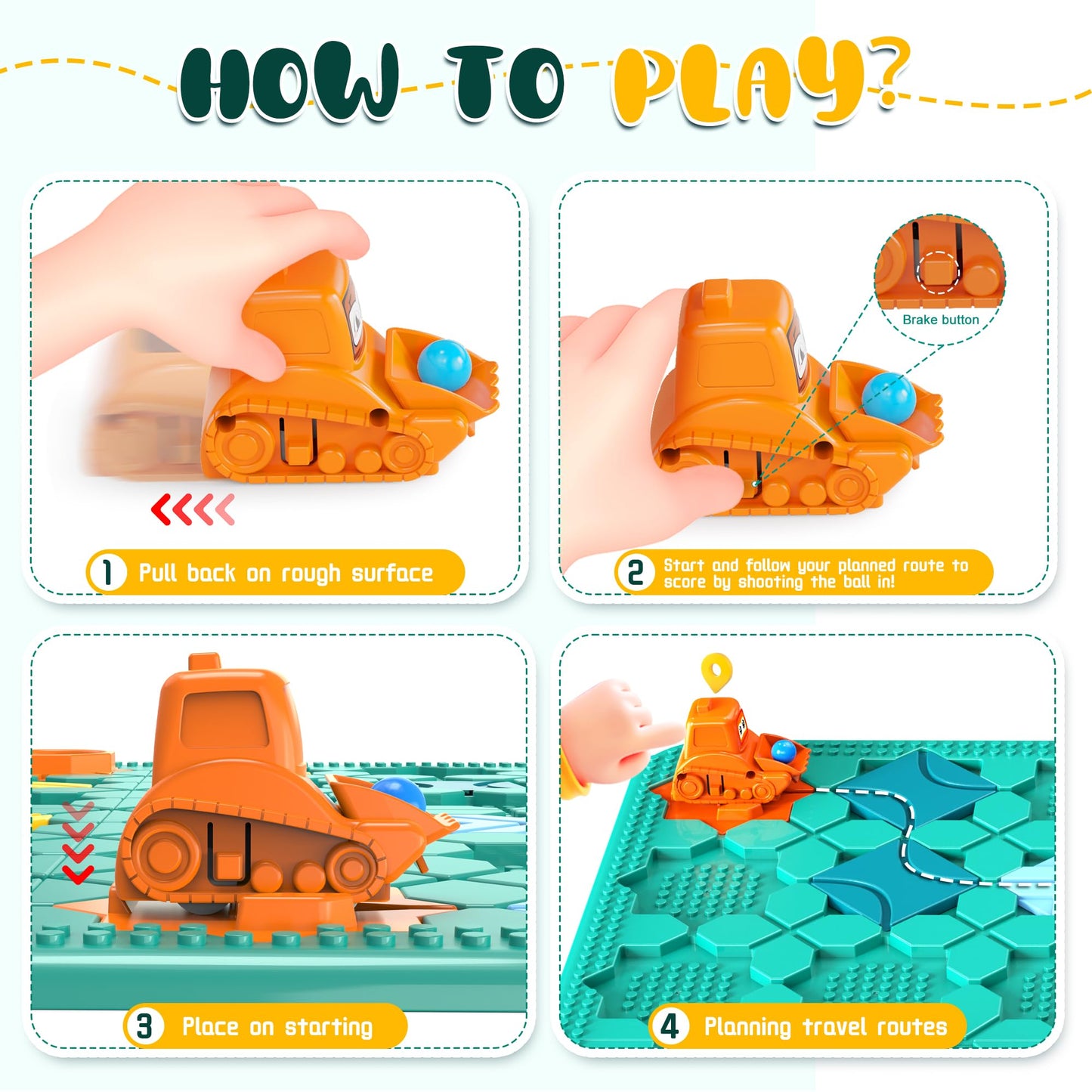 Fygurso Road Builder Kids Logic Toys, Large Puzzle Stem Board Games, Educational Montessori Toys Birthday Gifts For Age 4-8 Year