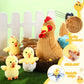 Skylety Chicken Stuffed Animal Plush Toy - Egg Laying Hen with Zippered Belly, 9.84" Size, Pack of 6, Perfect for Easter Party Supplies