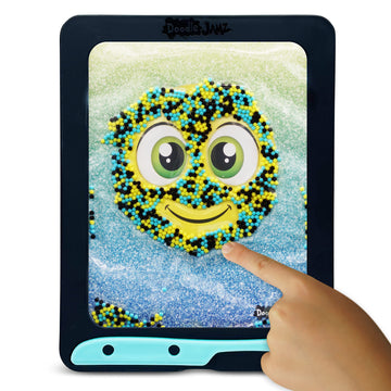 DoodleJamz JellyPics - Sensory Drawing Pads Filled with Non-Toxic Squishy Beads and Gel - Includes Stylus, Removable 2-Sided Emo