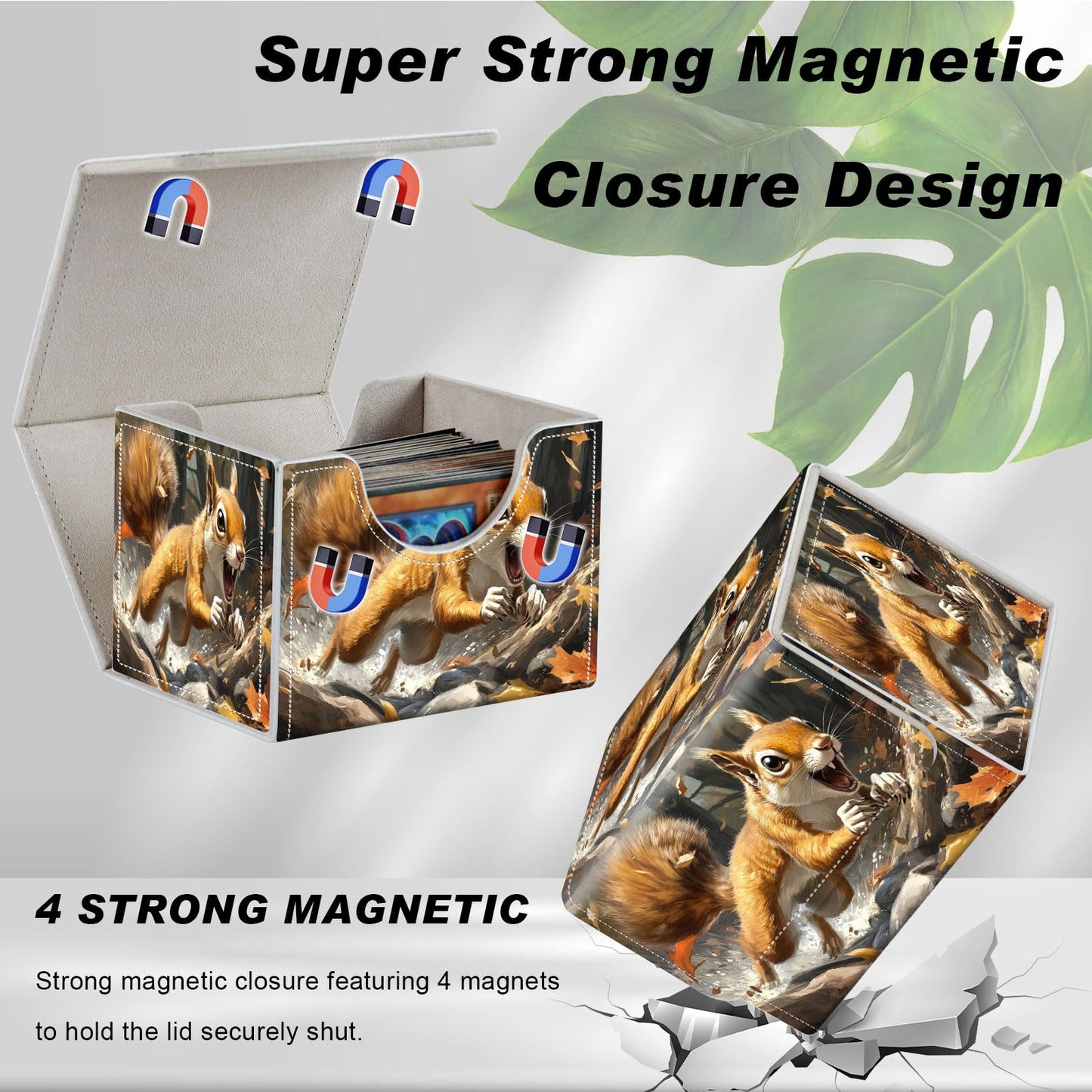Degdfsgr Card Game Storage Box Tcg Deck Box Mtg Card Box Organizer Trading Card Case Commander Deck Box Tcg Card Storage Box Mag