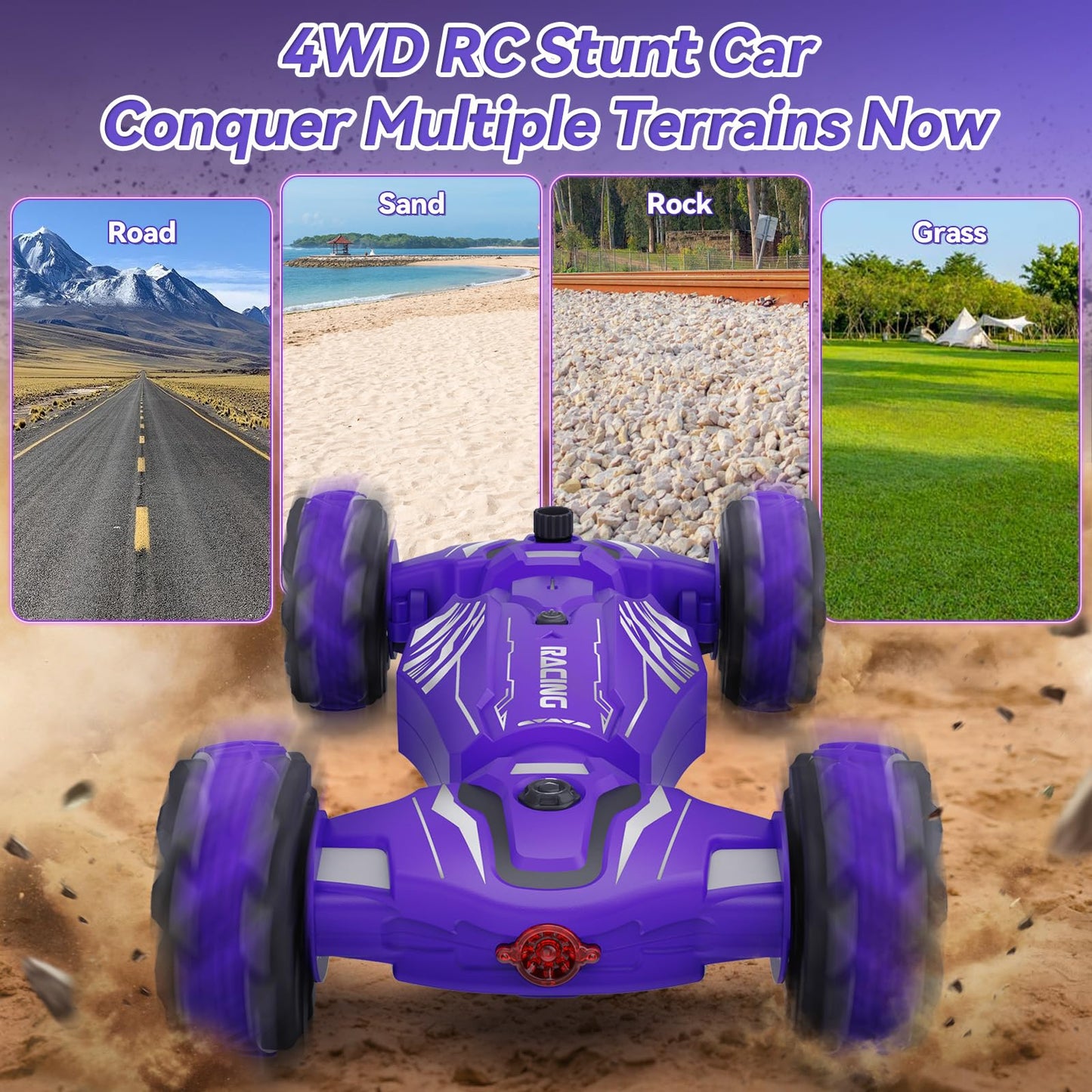 Dysaim Gesture Sensing RC Stunt Car, Toys for Boys Girls Age 6-12, 4WD Remote Control Car 360 Rotate Transform Drift RC Cars wit
