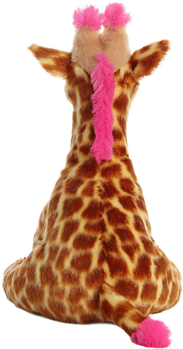 Aurora® Huggable Destination Nation™ Giraffe Stuffed Animal - Global Exploration - Learning Fun - Pink 12 Inches