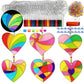 Ayhuhra 30 Sets Valentines Heart Suncatchers for Windows Glow in The Dark Valentines DIY Window Paint Art Suncatchers for Valent