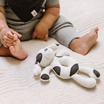 Burt's Bees Baby Unisex Infant Rattle Toy, Nursery Sensory Animal Plush Made with 100% Organic Cotton Shell and Polyester Fill,