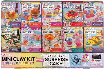 Fashion Angels Extra Small Mini Clay Kits (12317) - Air Dry Modeling Clay Set for Kids, Mini Food Kits Set (Set of 10)