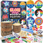 Klmars Kids Wooden Painting Kit-Glow In The Dark-Arts & Crafts Gifts For Boys Girls Ages 5-12-Wood Slice Craft Activities Kits -